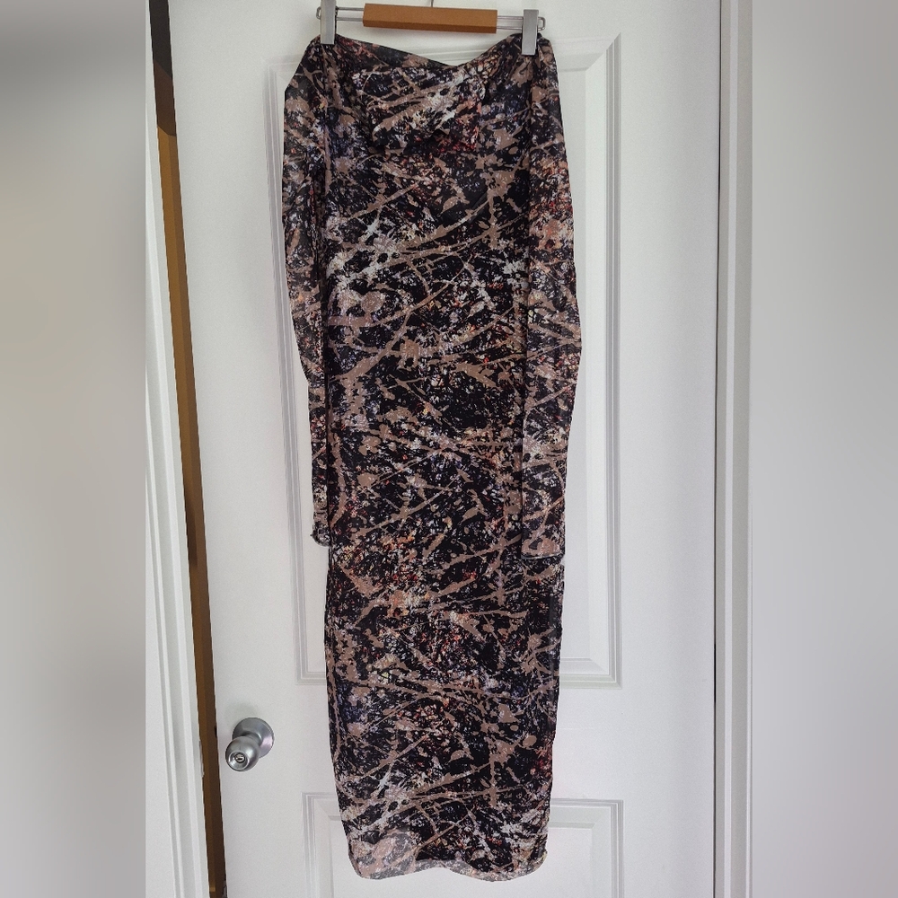 Steve Maddon Abstract Print Women's Long Sleeved Dress